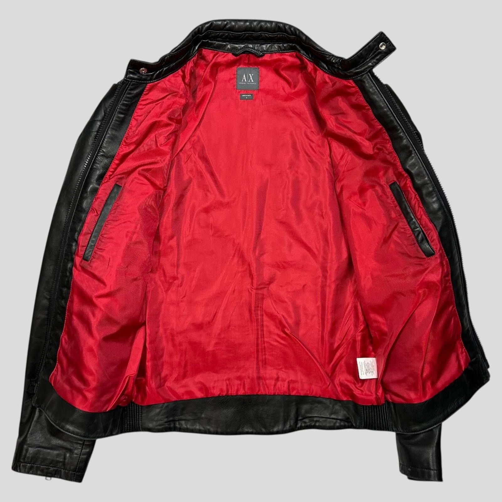 Armani Armani Leather Moto Padded Biker Jacket - S Size US S / EU 44-46 / 1 - 8 Thumbnail