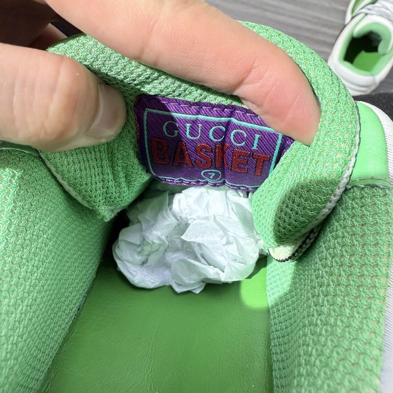 Gucci Gucci Green White Black Low-Top Sneakers - Size US 8 / EU 41 - 5 Thumbnail