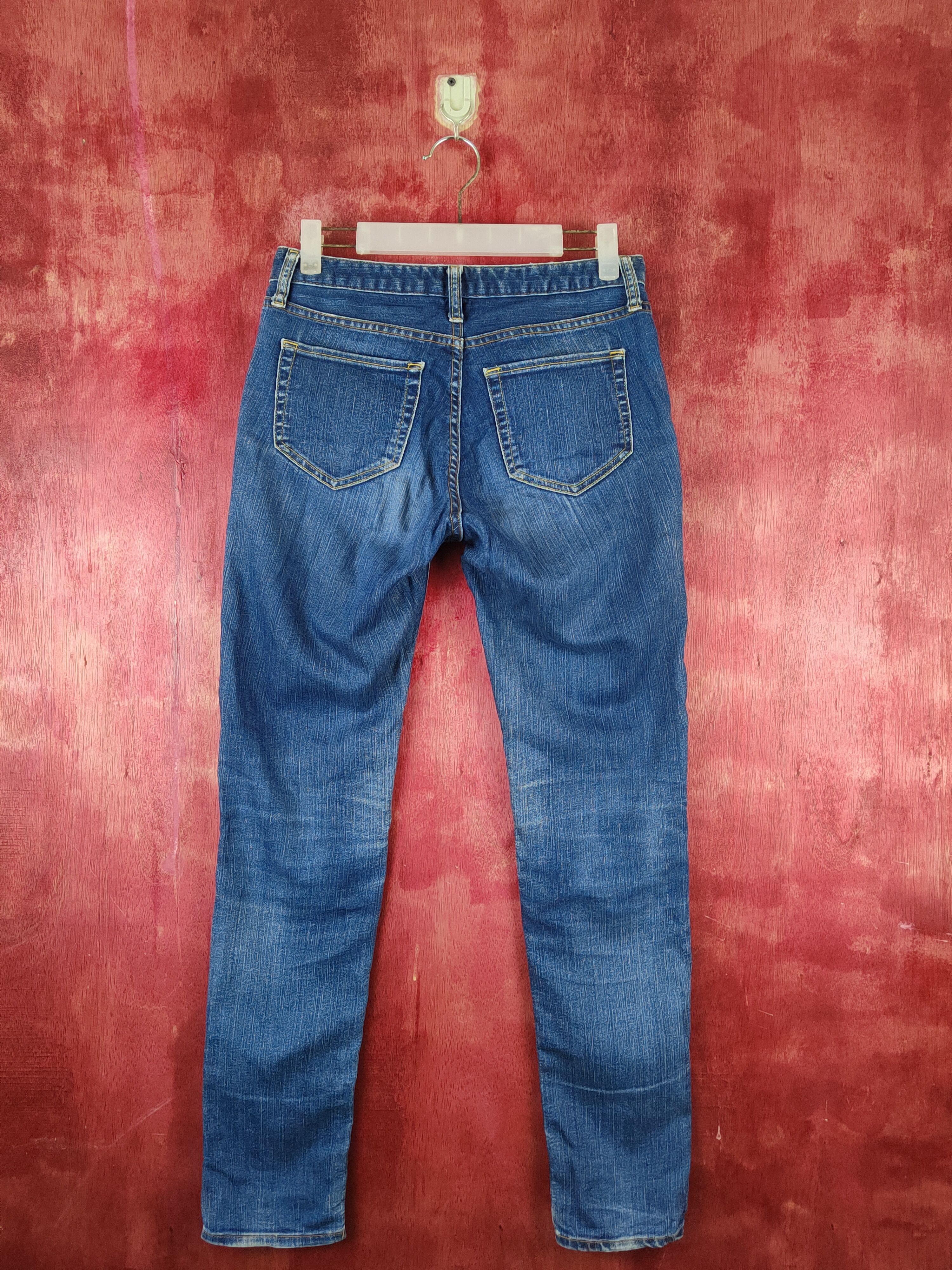 GU × Japanese Brand GU Blue Distressed Ripped Jeans #S1773 Size 26" / US 2 / IT 38 - 7 Thumbnail