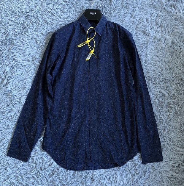 image of Dior Splash Ink Shirt in Blue, Men's (Size Medium)