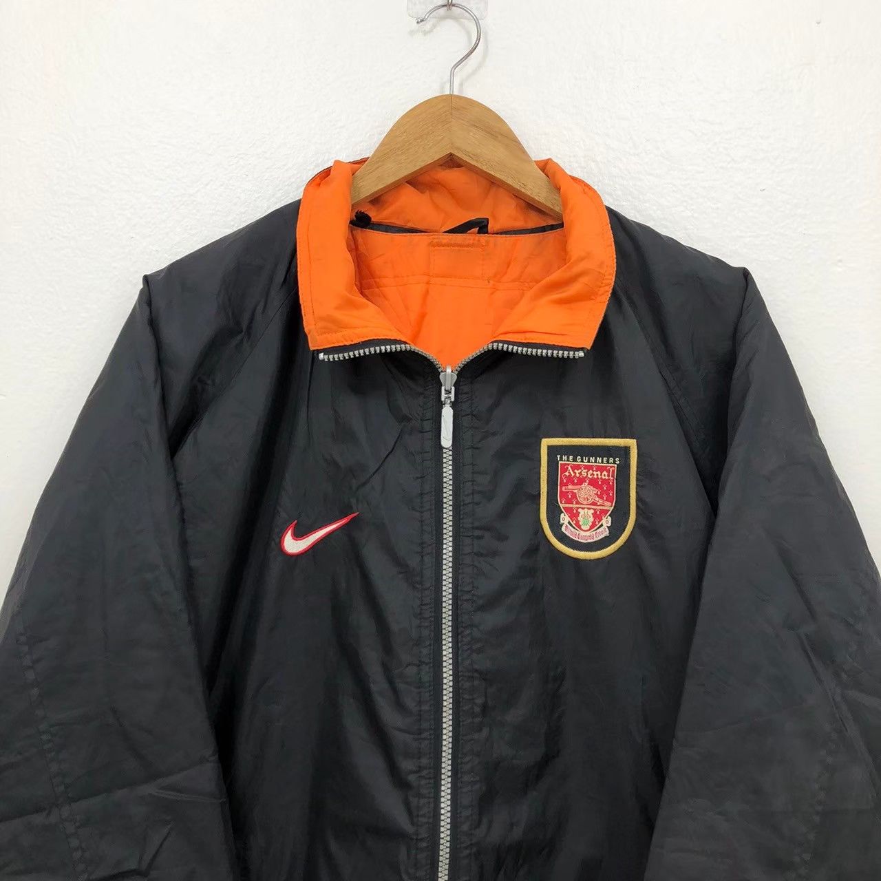 【USED】 arsenal jacket nike y2k Vintage 90's Nike Arsenal Football Jacket Soccer Track Top