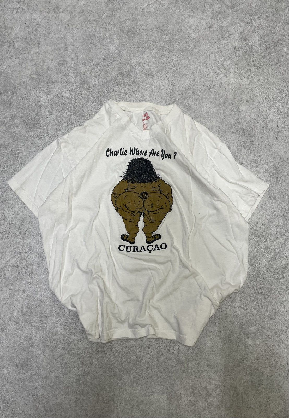 Gildan × Hanes × Vintage A very funny T-shirt with a rare print Size US M / EU 48-50 / 2 - 3 Thumbnail