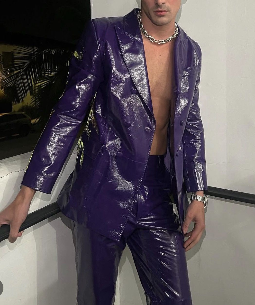 Gucci purple leather blazer size46 Size US S / EU 44-46 / 1 - 2 Thumbnail
