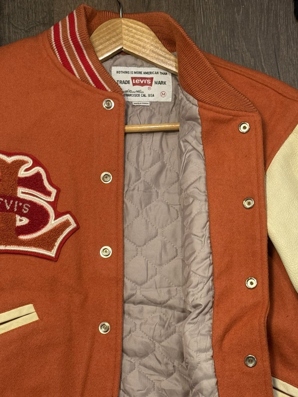 Levi's Vintage Clothing Levi's Wool Varsity Jacket Red Tab 90s Size US M / EU 48-50 / 2 - 22 Thumbnail