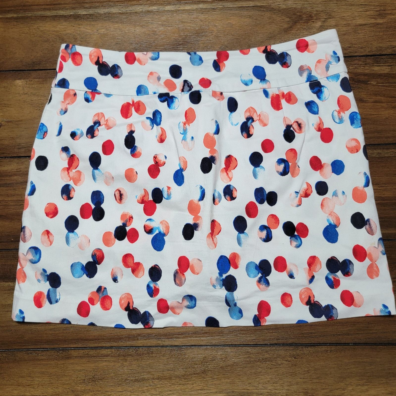 Other Zac & Rachel White w/ Blue & Red Dots Skorts - Size 12 Size 34" / US 12 / IT 48 - 3 Thumbnail
