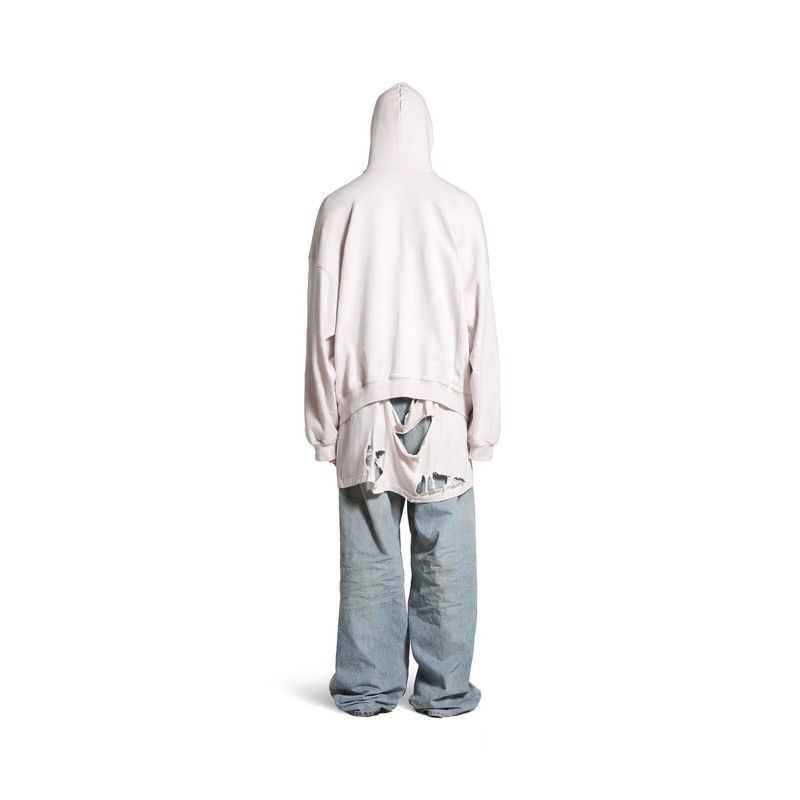 Balenciaga o1mt1gz0125 Lo_ve Hoodie Oversized in Off White Size US XL / EU 56 / 4 - 5 Thumbnail