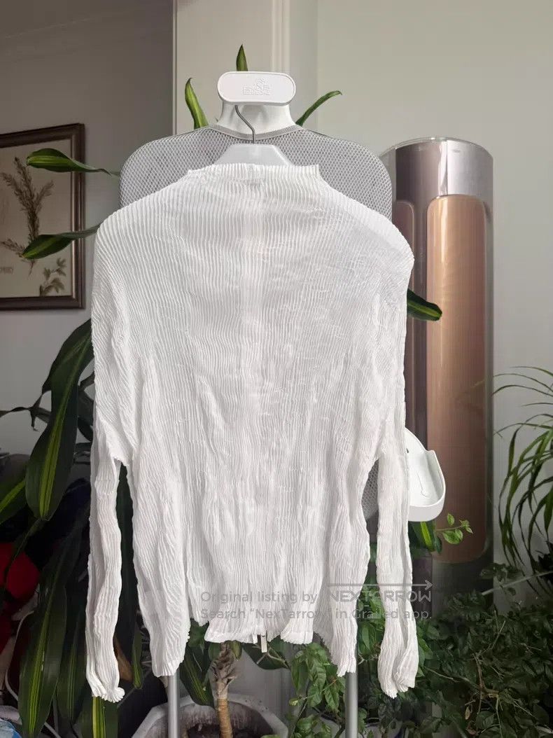 Issey Miyake Issey Miyake Main Line Wicker Zip Cardigan Coat, White Size M / US 6-8 / IT 42-44 - 4 Thumbnail