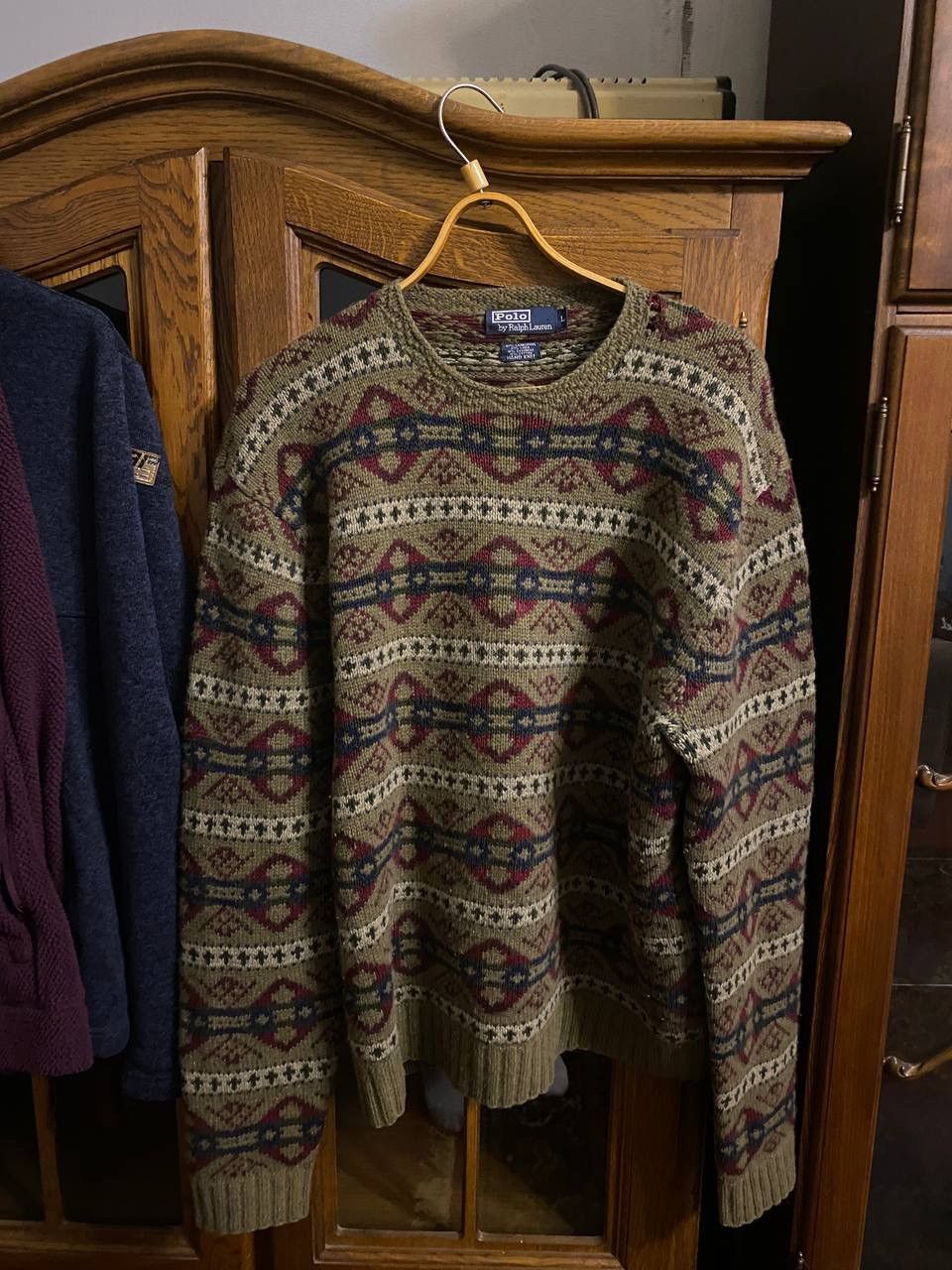 Polo Ralph Lauren × Ralph Lauren × Vintage Ralph Lauren Vintage Hand Knit Lambswool Sweater Size US L / EU 52-54 / 3 - 6 Thumbnail