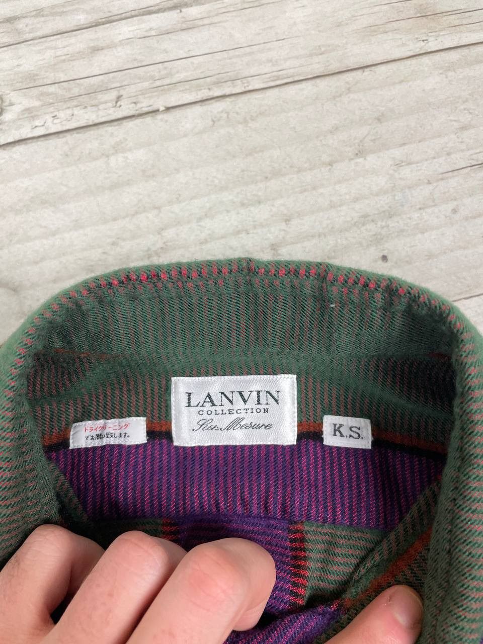 Lanvin Lanvin Silk Wool Striped Shirt Button Up Size US M / EU 48-50 / 2 - 7 Thumbnail