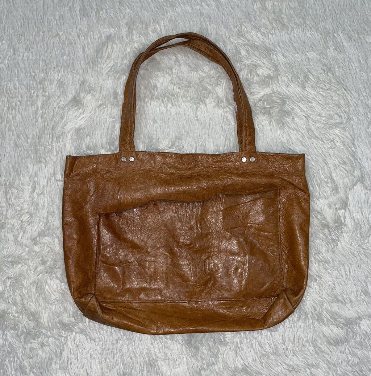 Genuine Leather × Leather Hand Made Full Leather Handbag Size ONE SIZE - 9 Thumbnail
