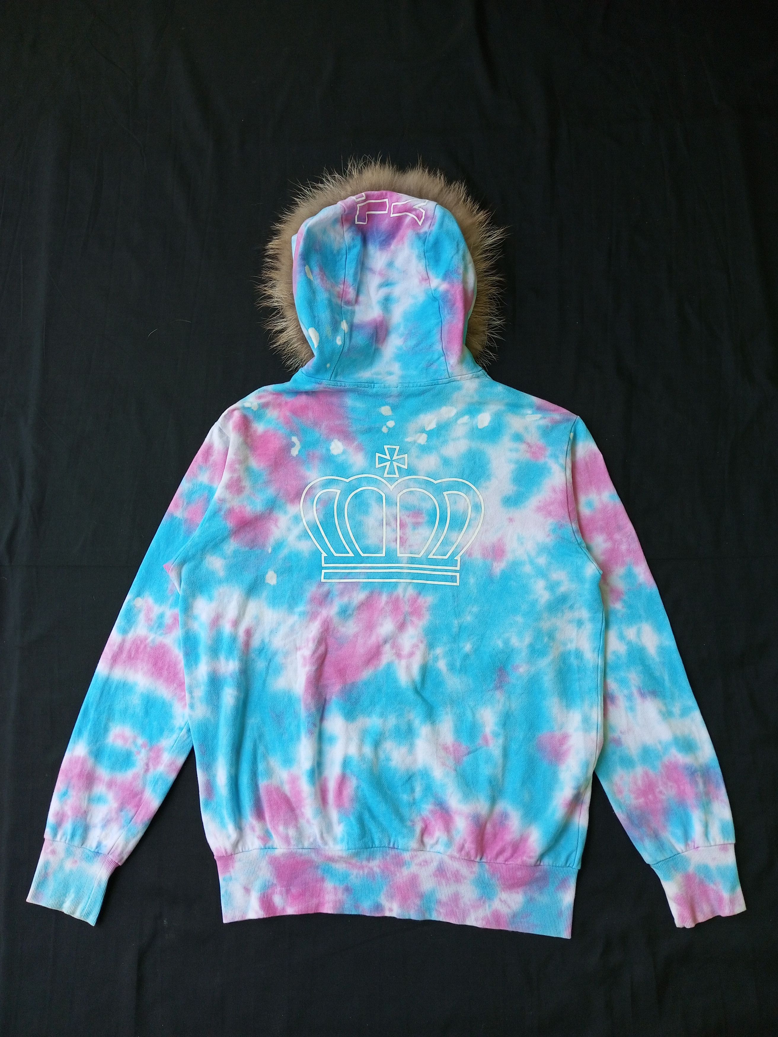 If Six Was Nine × Japanese Brand × Le Grande Bleu (L.G.B.) BABY DOLL Tie Dye All Over Fur Hoodie Size US L / EU 52-54 / 3 - 15 Thumbnail