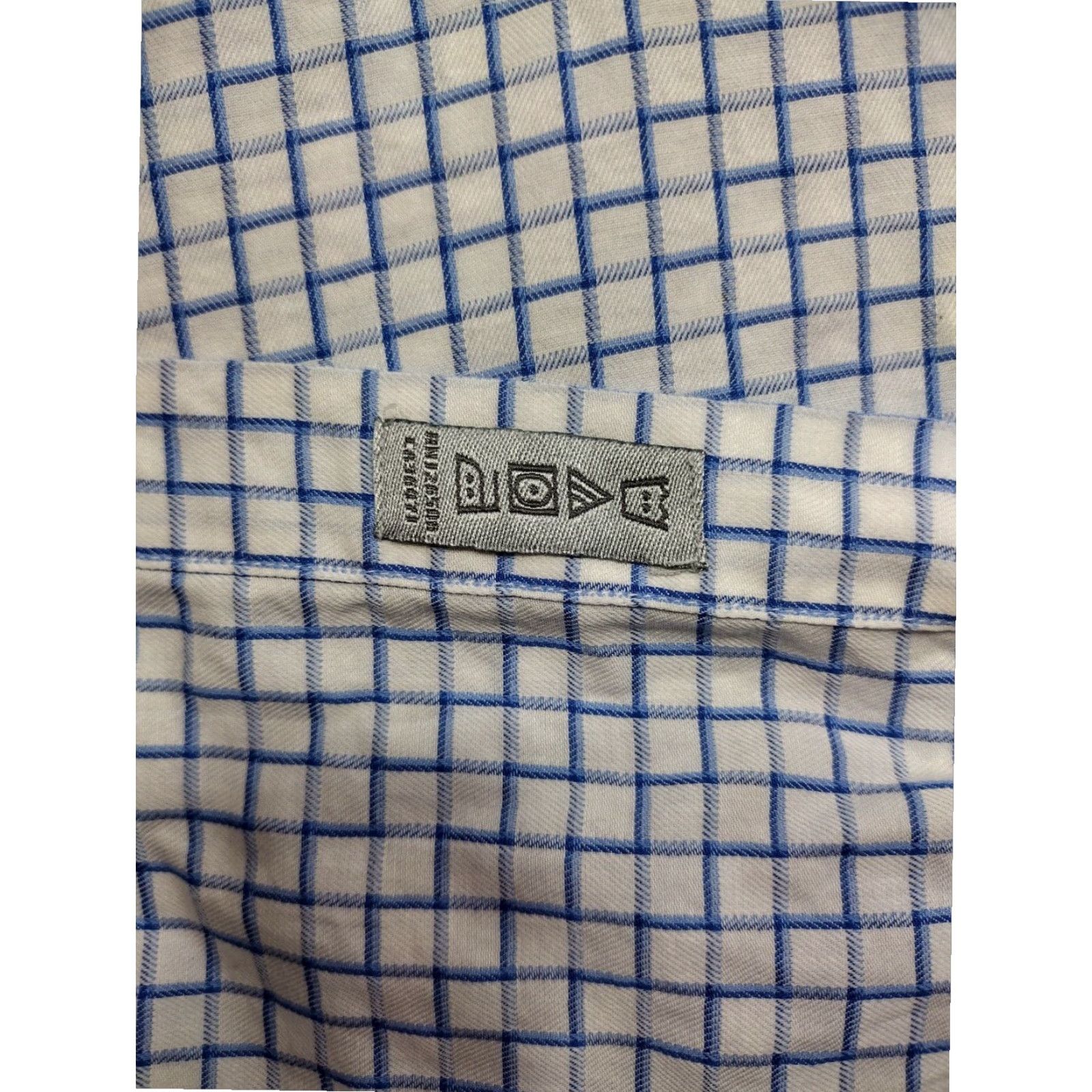 Vintage Thomas Dean Long Sleeve Button Up Shirt Mens Large Blue White Check Contrast Cuffs Cotton Size US L / EU 52-54 / 3 - 4 Thumbnail