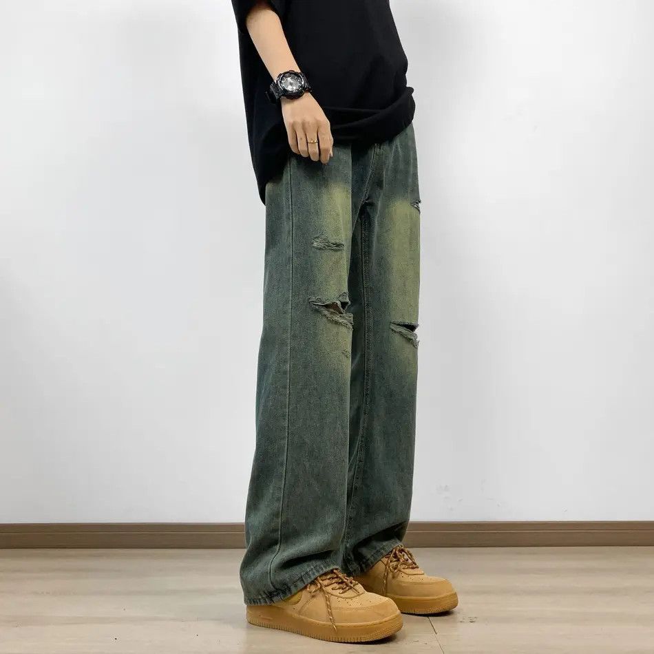 Japanese Brand Retro straight leg slightly flared jeans Size US 30 / EU 46 - 2 Thumbnail