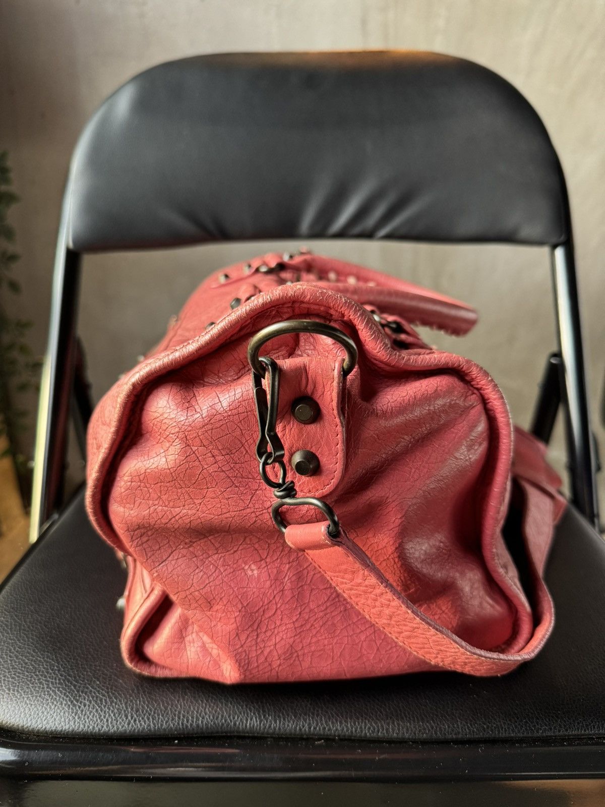 Balenciaga BALENCIAGA Sorbet Lambskin Leather Motorcycle Part Time Bag Size ONE SIZE - 9 Thumbnail