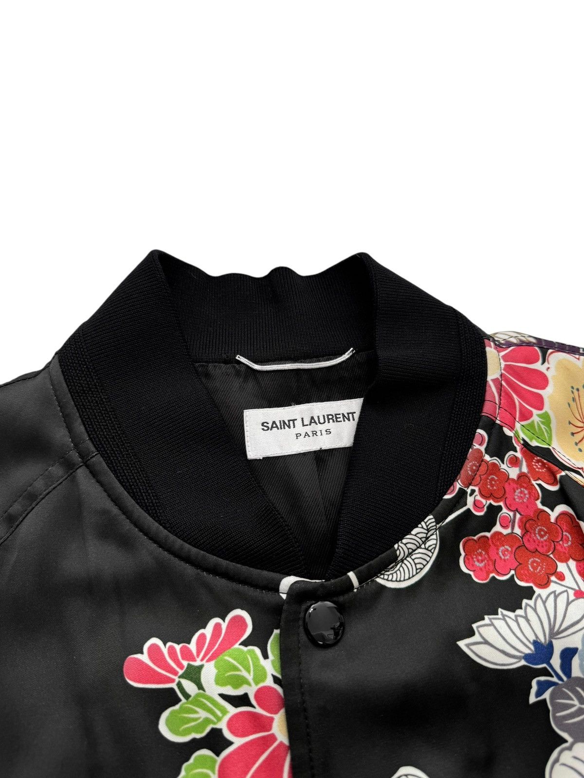 Saint Laurent Paris 2017 Love Floral Souvenir Satin Teddy Jacket Size US M / EU 48-50 / 2 - 5 Thumbnail