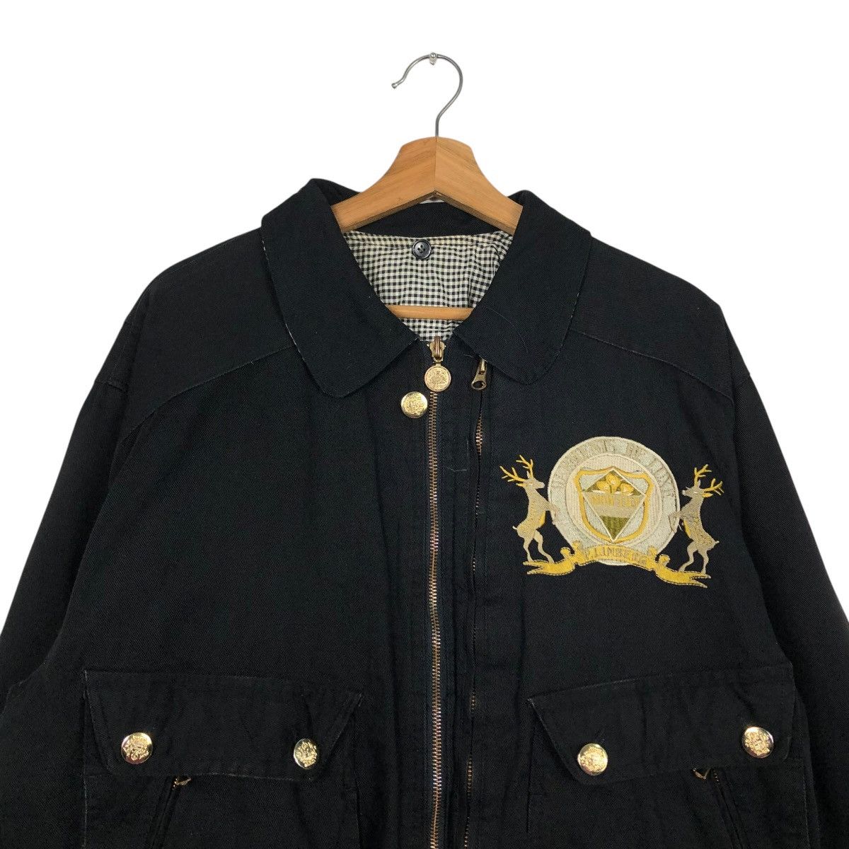 Japanese Brand VINTAGE REVERSIBLE BOMBER JACKET WILLS WOODBINS ISSEY MIYAKE Size US M / EU 48-50 / 2 - 5 Thumbnail