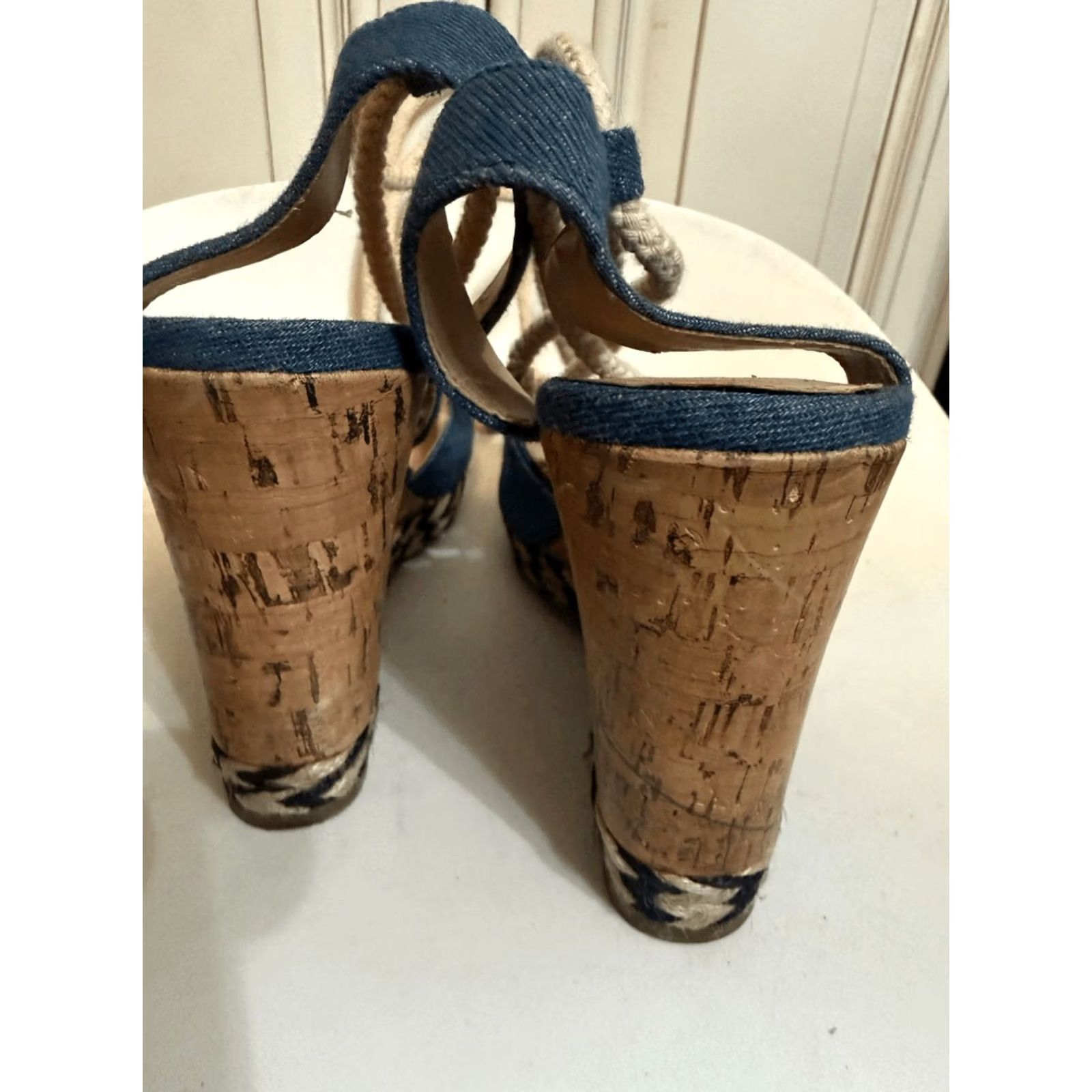 Vintage Mix No. 6 Womens Sandals Blue Cream Size 7.5 Size US 8 / IT 38 - 5 Thumbnail