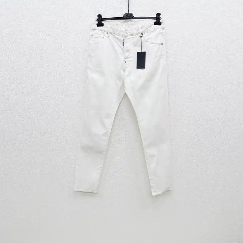 Dsquared2 DSQUARED2 White Casual Trousers for Men 0089 Size US 34 / EU 50 - 1 Thumbnail