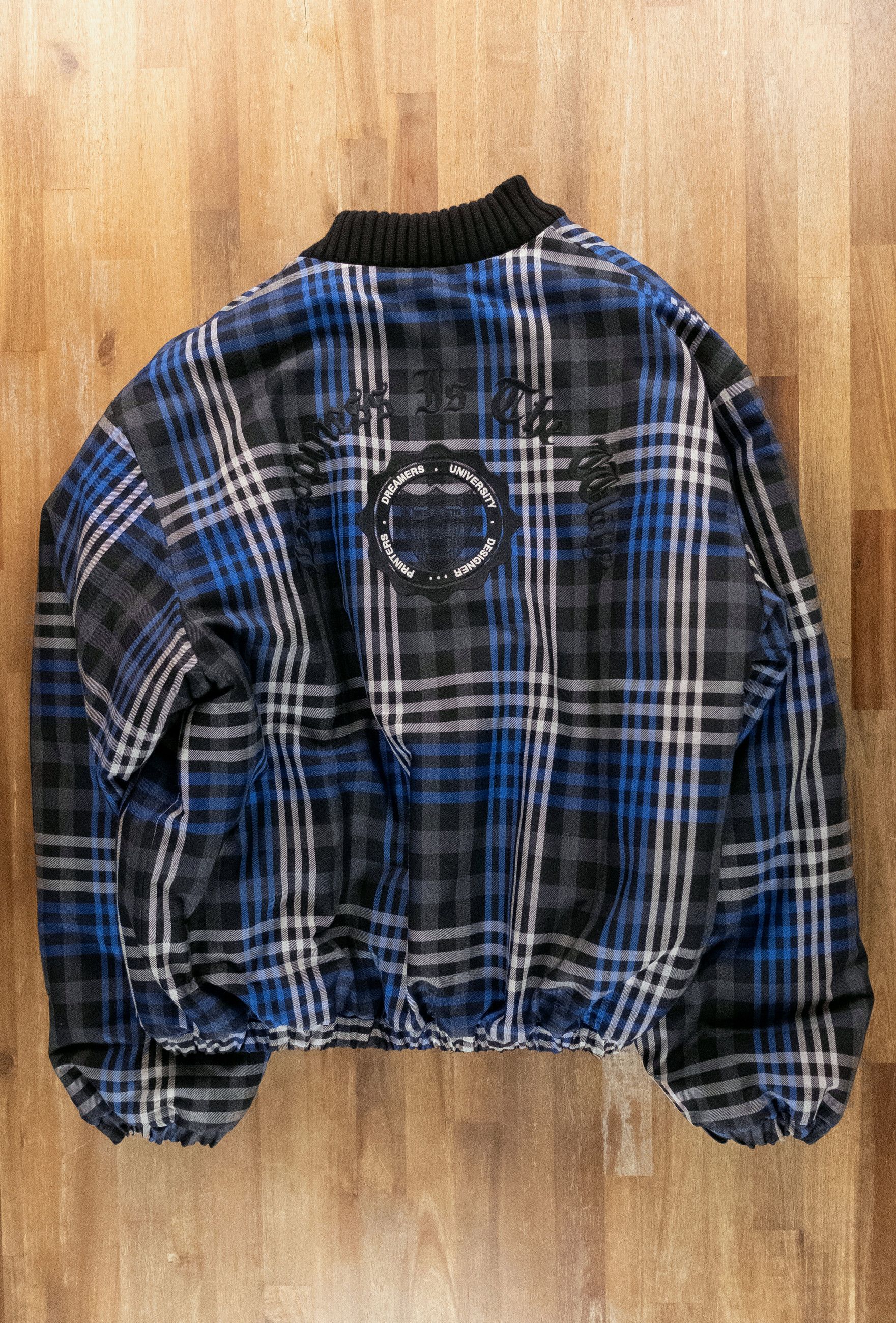 MSGM MSGM Milano gray blue plaid puffer bomber jacket Large Size US L / EU 52-54 / 3 - 11 Thumbnail