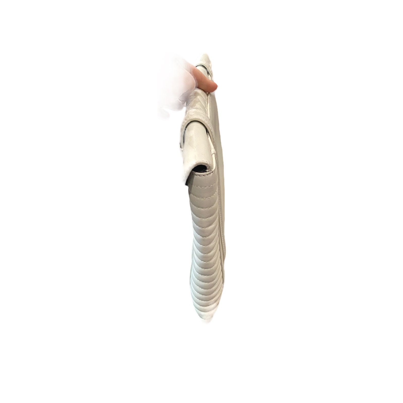 Other Reece Hudson BOWERY Ivory Cream OVERSIZE ENVELOPE LEATHER Size ONE SIZE - 7 Thumbnail
