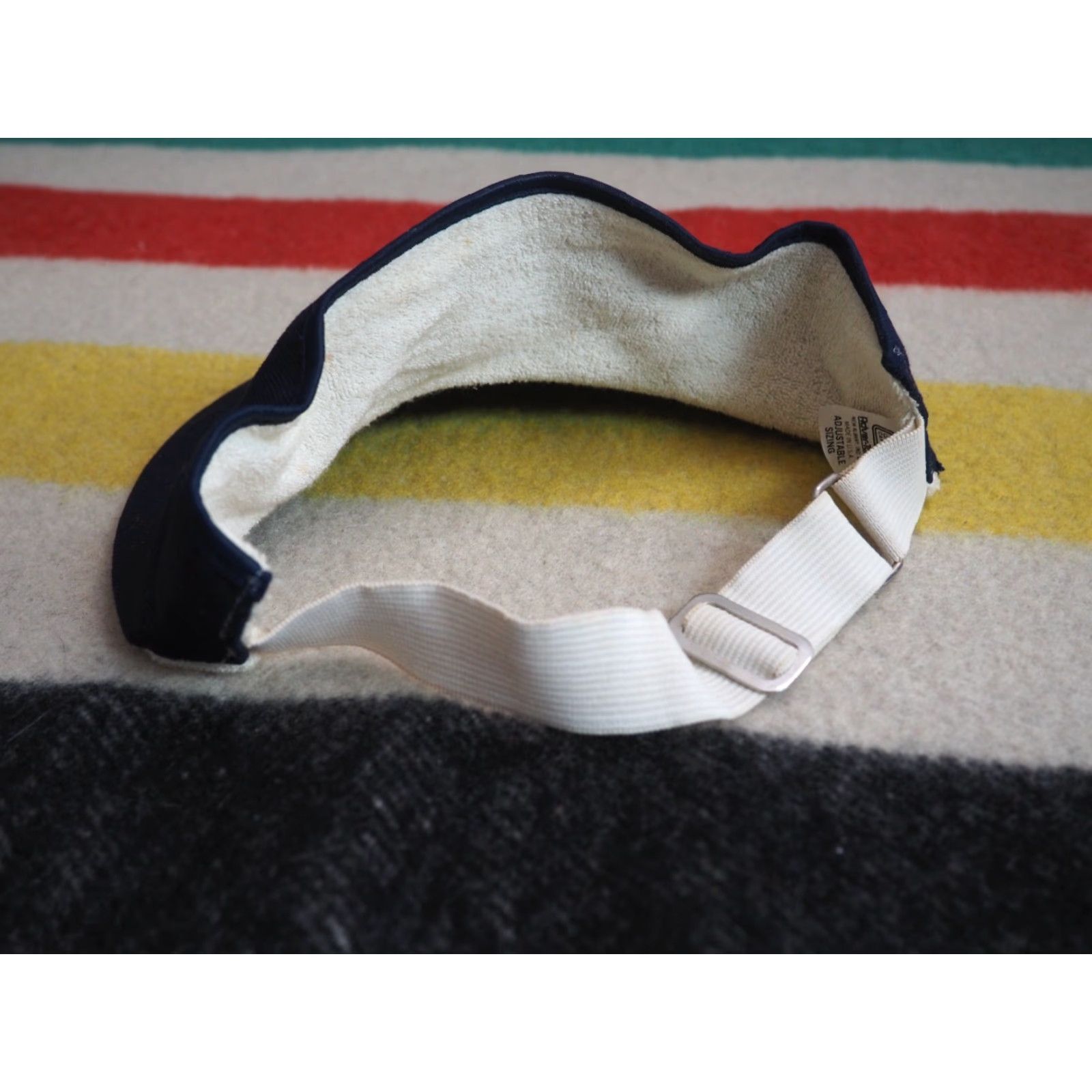 Camel VINTAGE Camel Cap OSFM Adjustable Navy Blue Visor Summer Hat 80s 90s Sportswear/Beach Mens Womens Girls Camel Size ONE SIZE - 3 Thumbnail