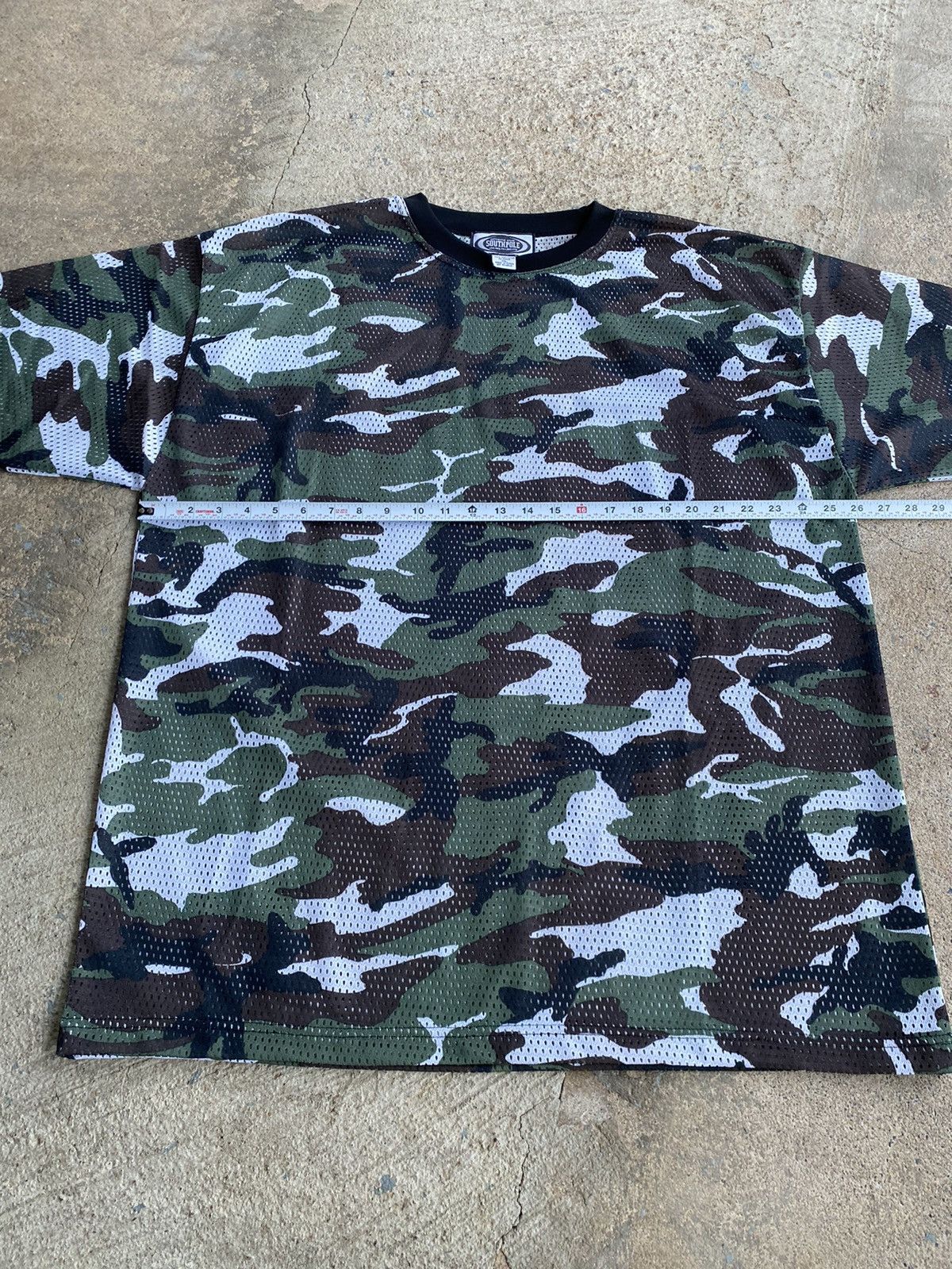 Southpole × Vintage Vintage 90’s Y2K Southpole Baggy Mesh Camo Shirt Size US XL / EU 56 / 4 - 9 Thumbnail