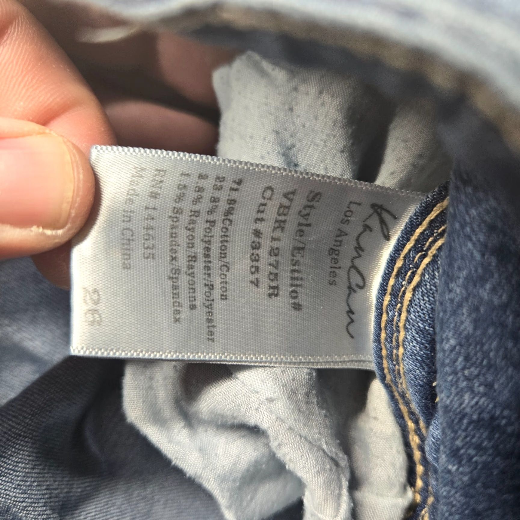 Vintage Kancan Jeans Distressed 3 Button Skinny Blue Denim Pants Women's Size 26 Size 26" / US 2 / IT 38 - 6 Thumbnail