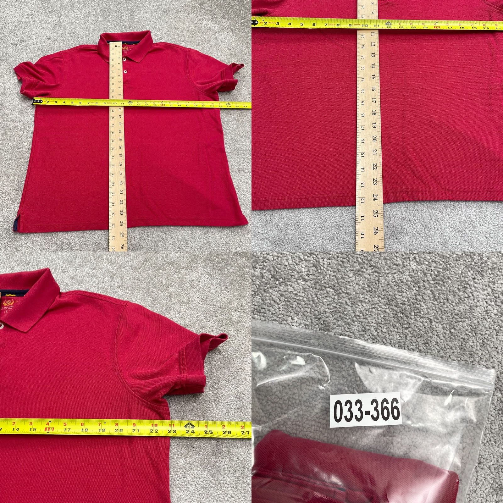 Club Room VINTAGE Club Room Polo Shirt Mens L Red Short Sleeve Cotton Casual Golf Size US L / EU 52-54 / 3 - 8 Thumbnail