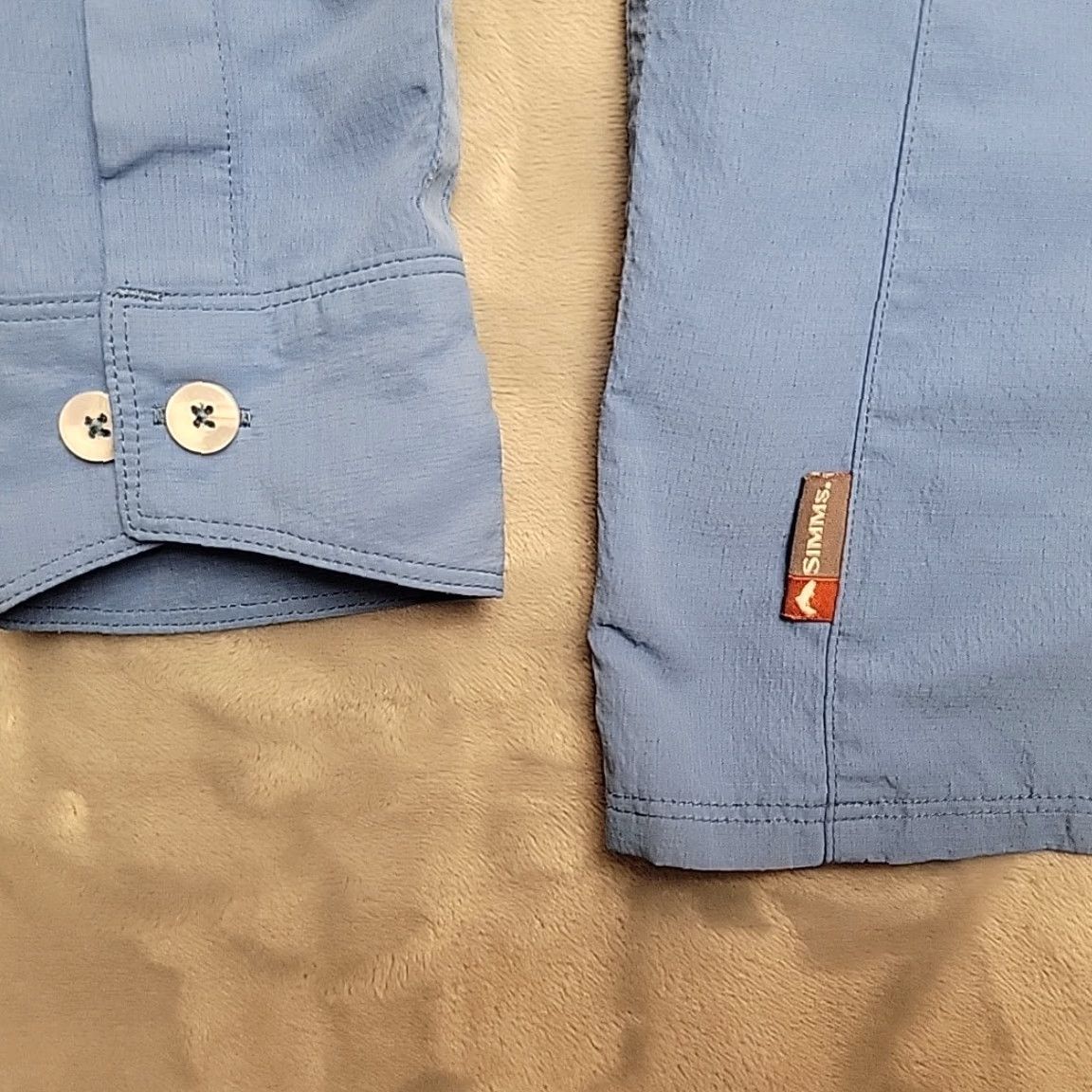Vintage VINTAGE Simms Shirt Men Small Blue Vented Long Sleeve Fishing Performance Zip Pocket Size US S / EU 44-46 / 1 - 5 Thumbnail