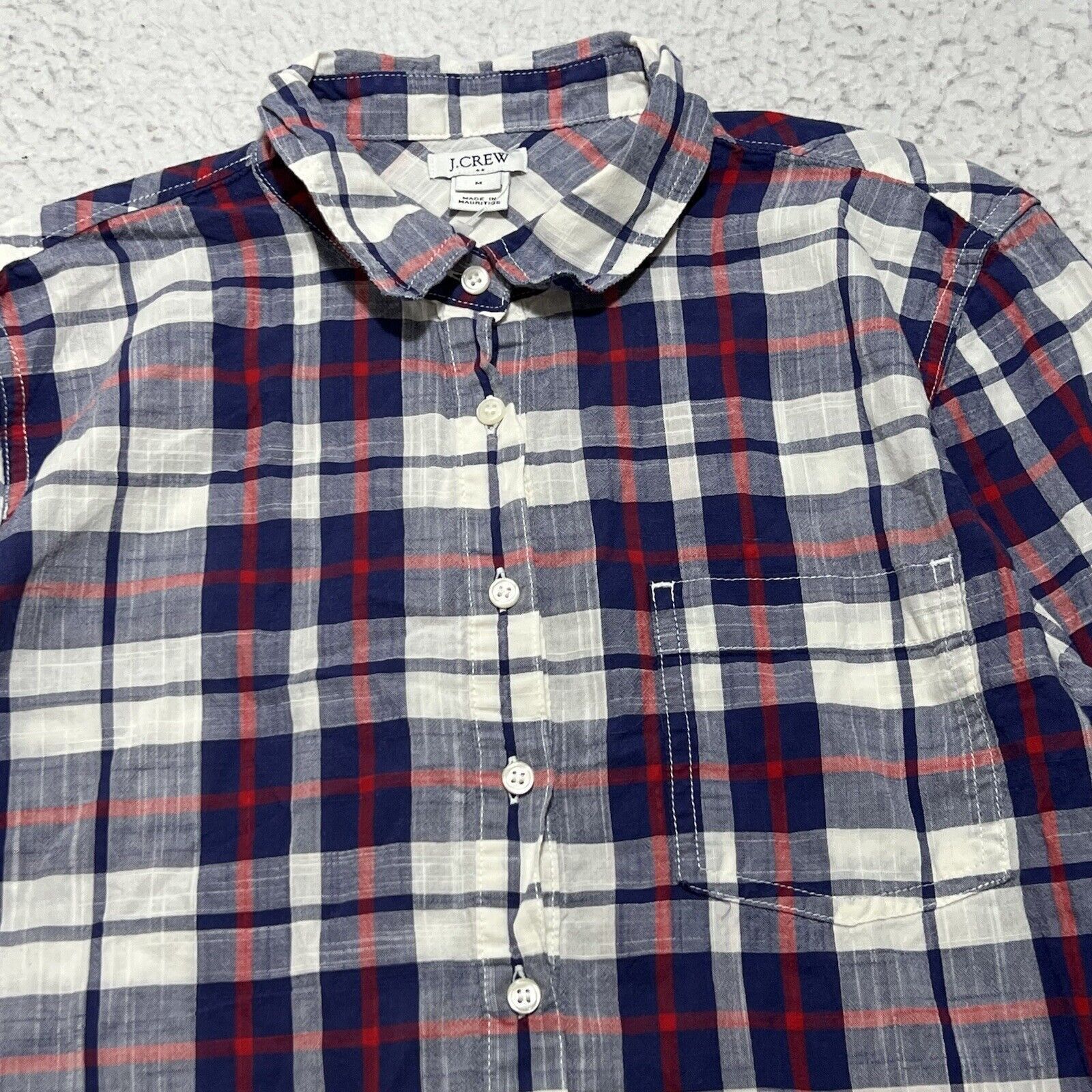 J.Crew J. Crew Boy Fit Plaid Gauze Button Flannel Long Sleeve Shirt Size M / US 6-8 / IT 42-44 - 2 Thumbnail
