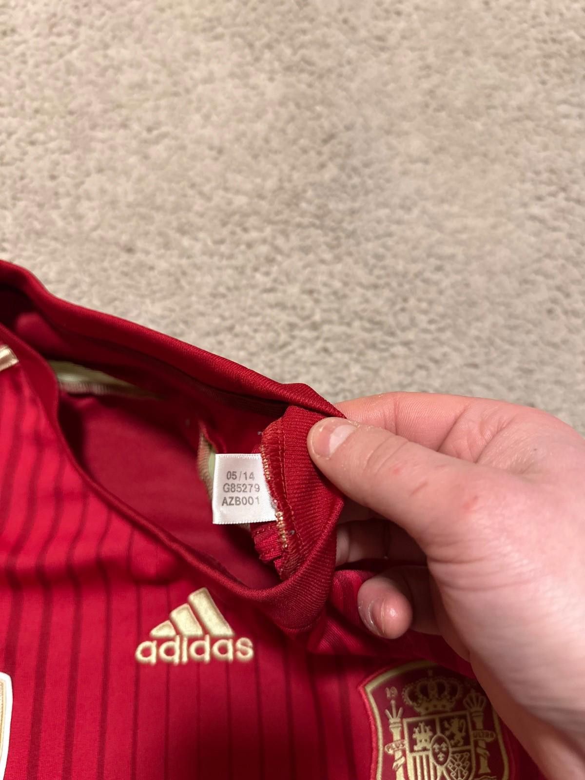 Adidas 2014-15 Spain Home Adidas Football shirt Soccer Jersey Size US XL / EU 56 / 4 - 5 Thumbnail