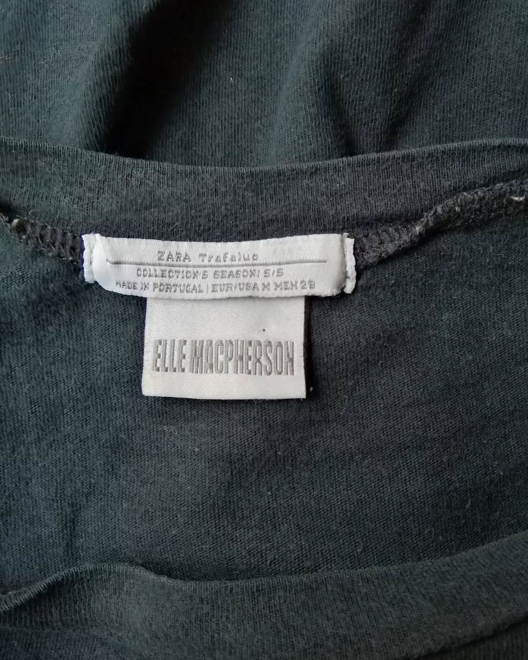 Designer × Zara Zara x Elle Macpherson Spellout Basic Black Tees Size US M / EU 48-50 / 2 - 3 Thumbnail