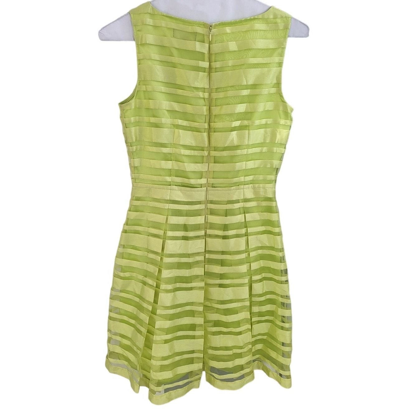 Other Tahari Neon Green Sleeveless Dress with Mesh Overlay - Sz 4 Size S / US 4 / IT 40 - 2 Thumbnail