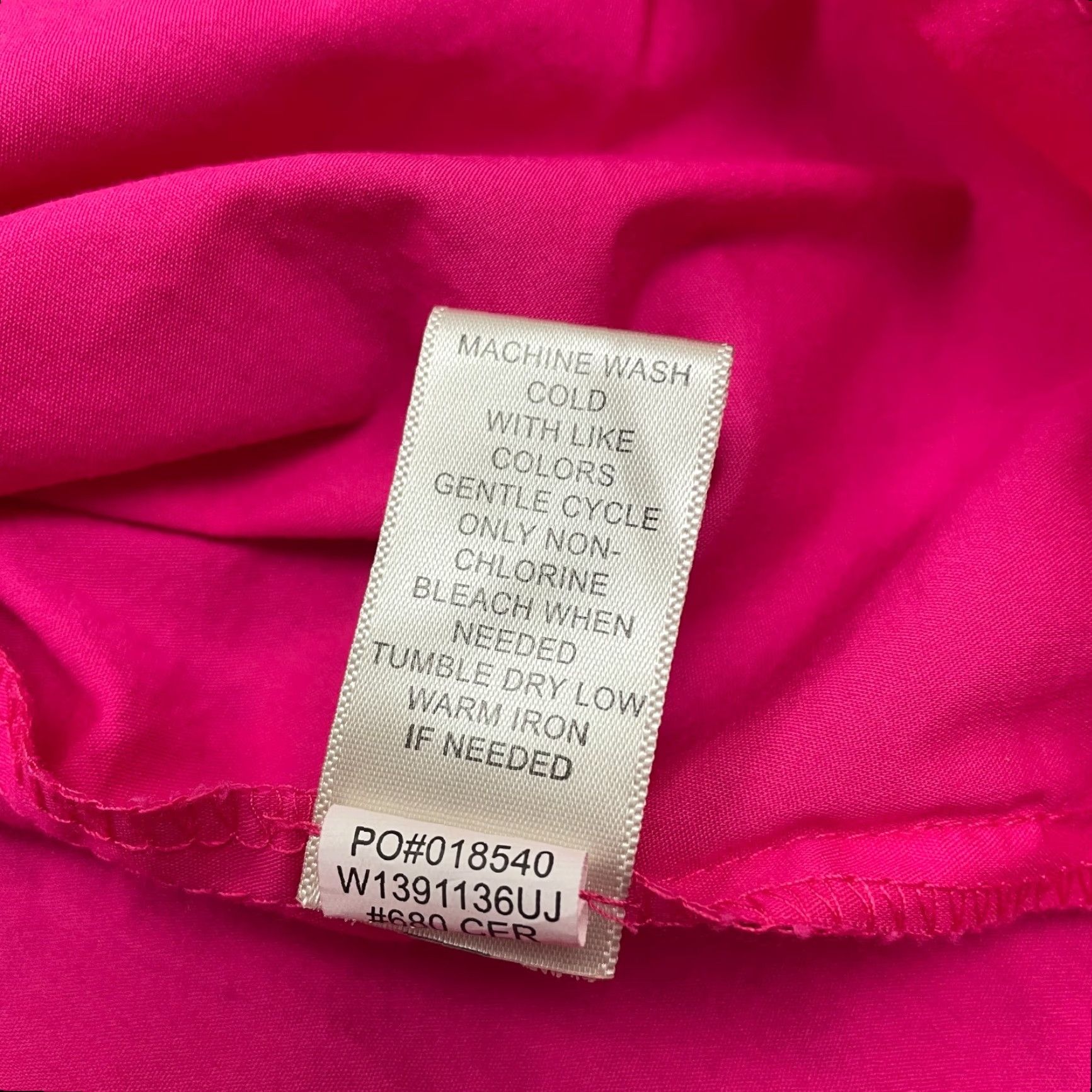 Pinko JPR Pleated Button Down Blouse Womens 20W Pink Long Sleeve Top Shirt Blouse Women’s Plus Size"} Size 3XL / US 20-22 - 7 Thumbnail