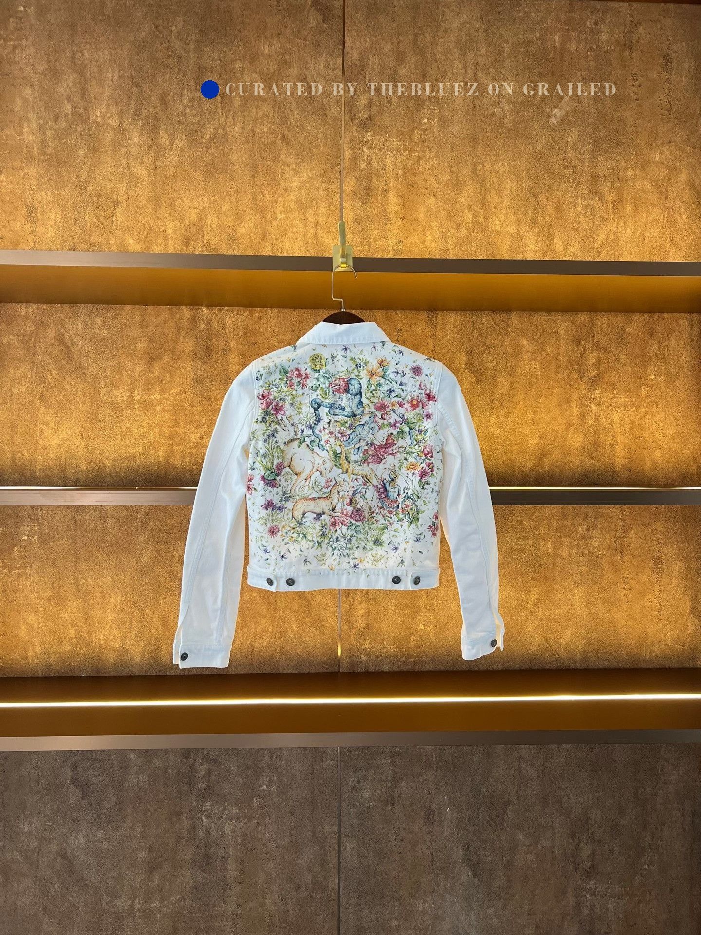 Dior Dior Back Zoo Floral Denim Jacket Size XXS / US 00 / IT 34 - 1 Thumbnail