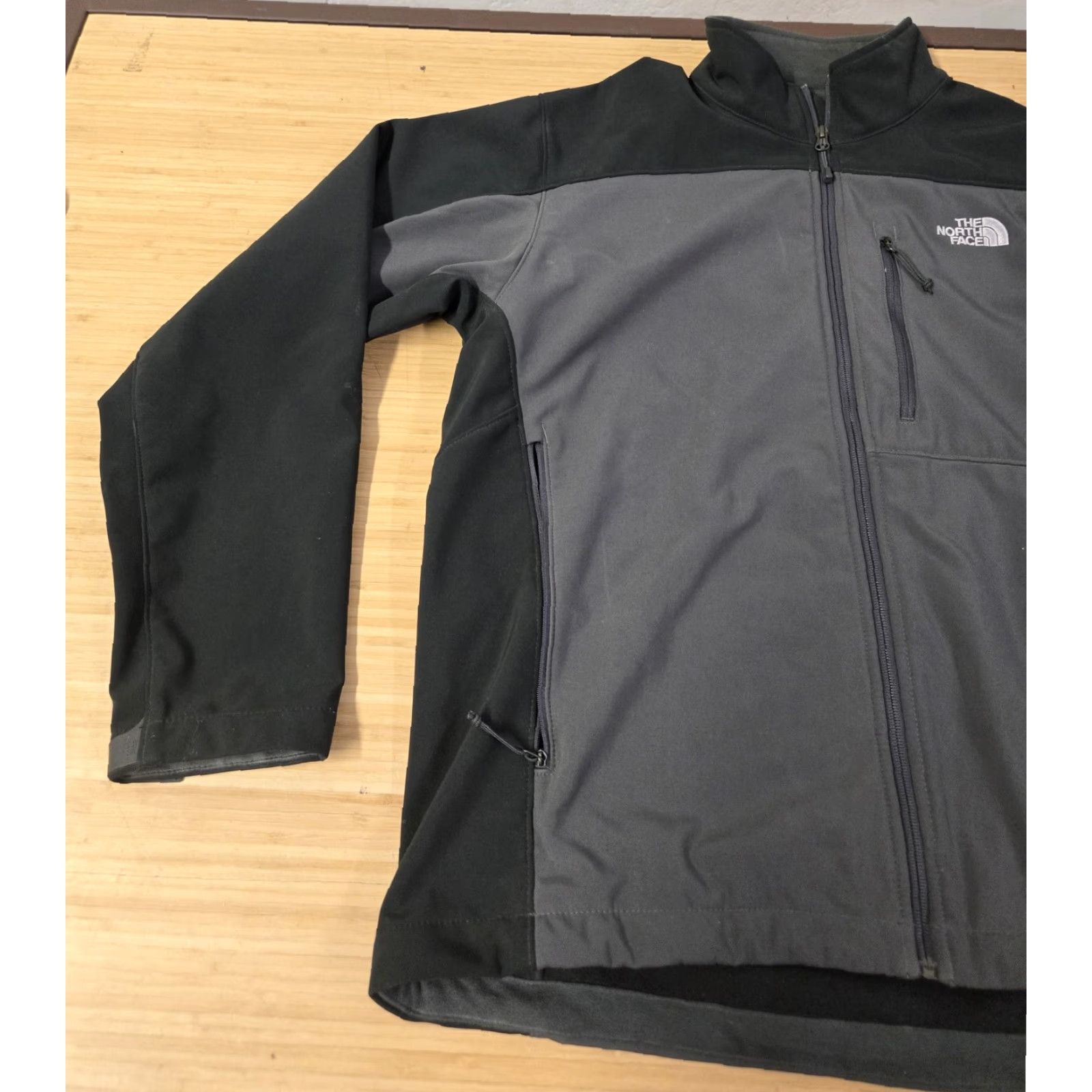 The North Face The North Face Jacket Mens XL Gray Black Softshell Full Zip Fleece Lined Outdoors Size US XL / EU 56 / 4 - 3 Thumbnail