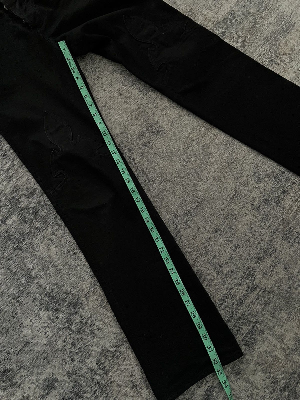Chrome Hearts Chrome hearts fleurknee black denim jeans SOLD DONT BUY Size US 29 - 15 Thumbnail