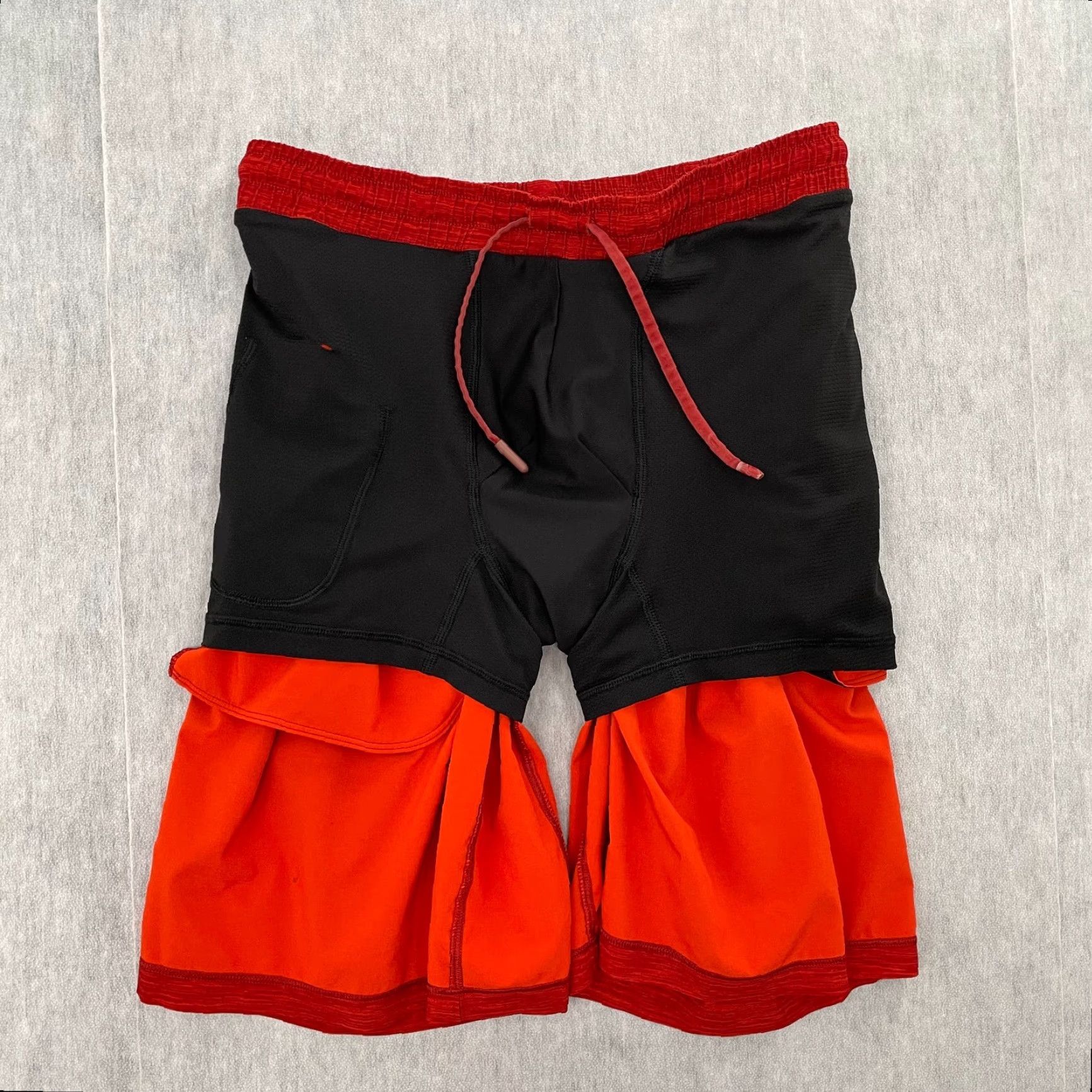 Lululemon VINTAGE Not Applicable Lululemon Shorts Mens Small Activewear Gym Running Casual S Red Pace Breaker Size US 29 - 5 Thumbnail