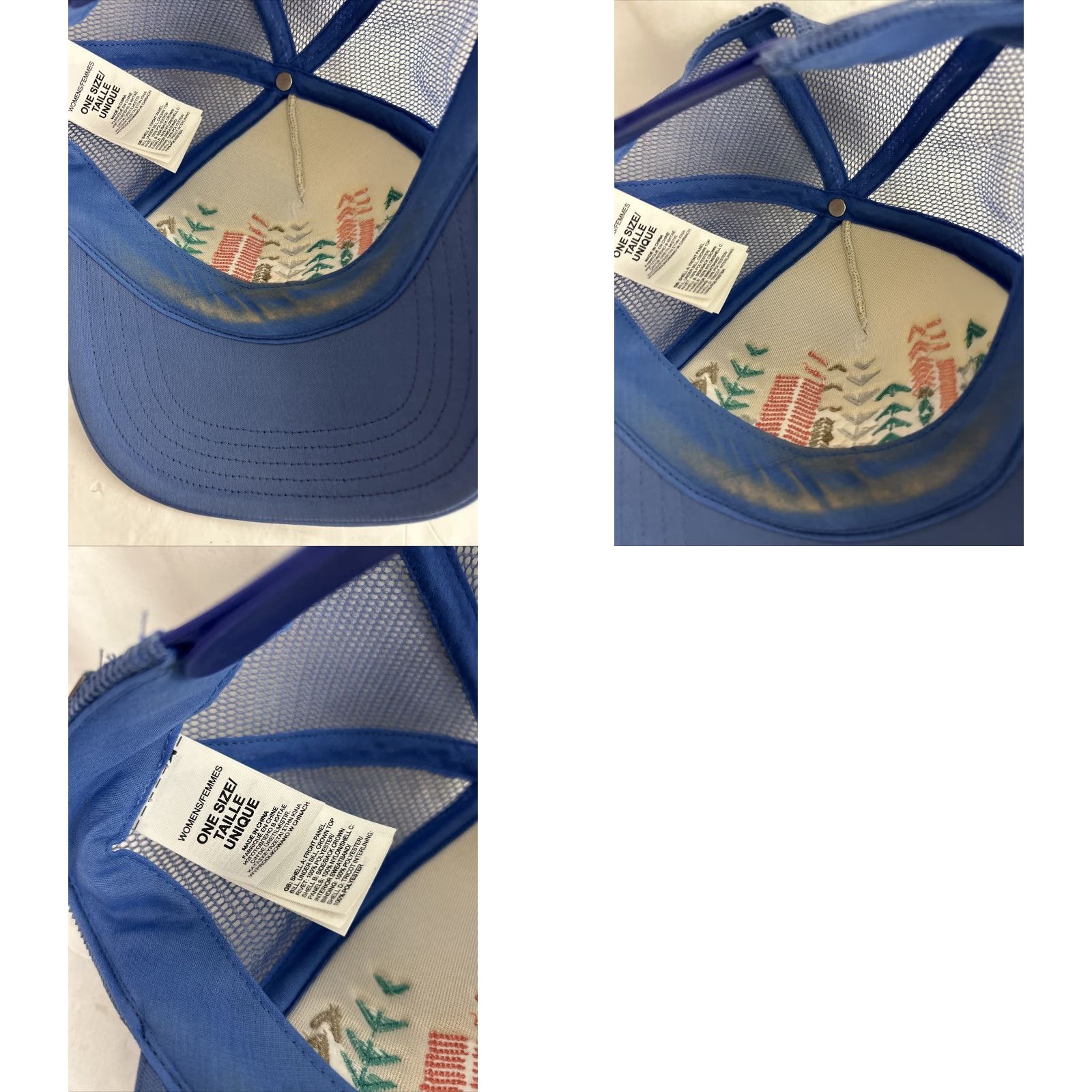 The North Face The North Face Trucker Hat Womens Blue White Embroidered Adjustable Size ONE SIZE - 9 Thumbnail