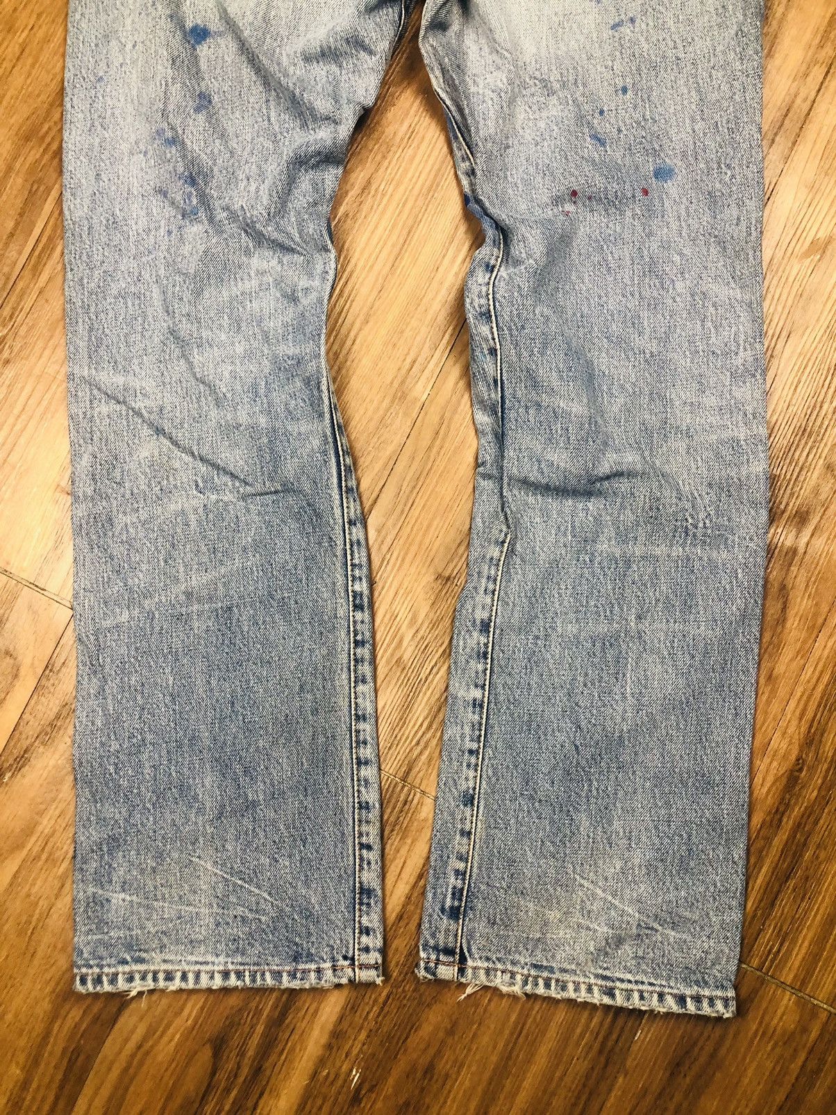 Japanese Brand RNA Inc. Vintage Ripped Jeans | Paint Splatter Denim (38) Size US 33 - 14 Thumbnail
