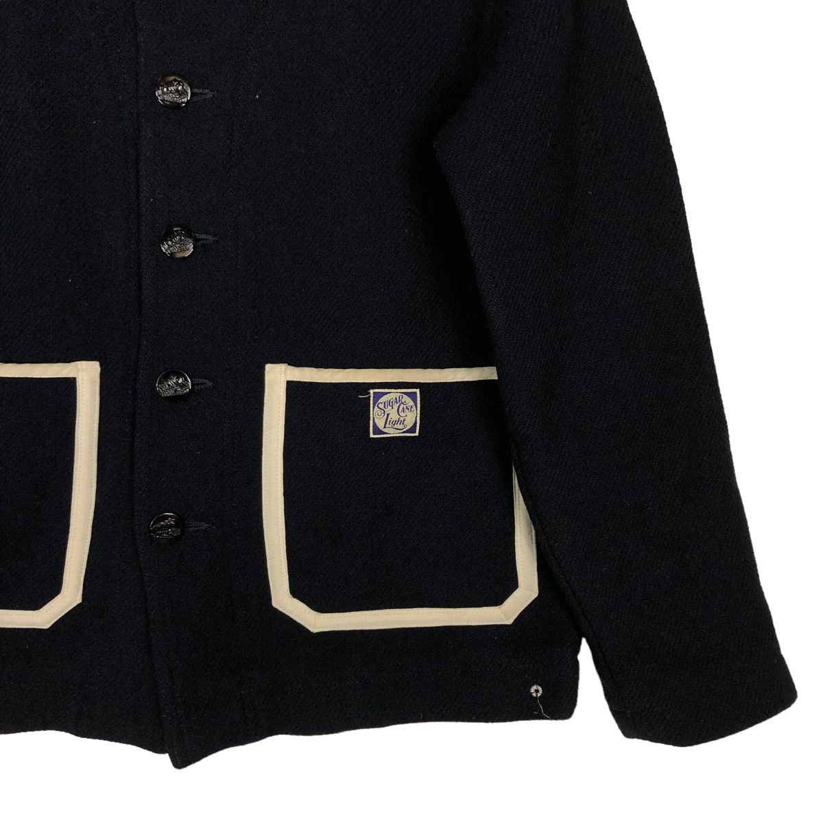 Sugar Cane 🔥VINTAGE CROPPED WOOL JACKET SUGAR CANE SC11635 Size XS / US 0-2 / IT 36-38 - 5 Thumbnail