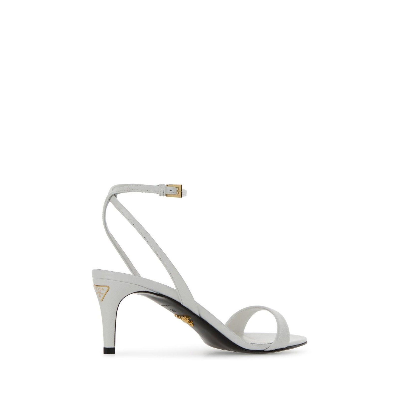 Prada PRADA White Leather 70mm Heel Sandals New And Authentic (Wom Size US 8 / IT 38 - 3 Thumbnail