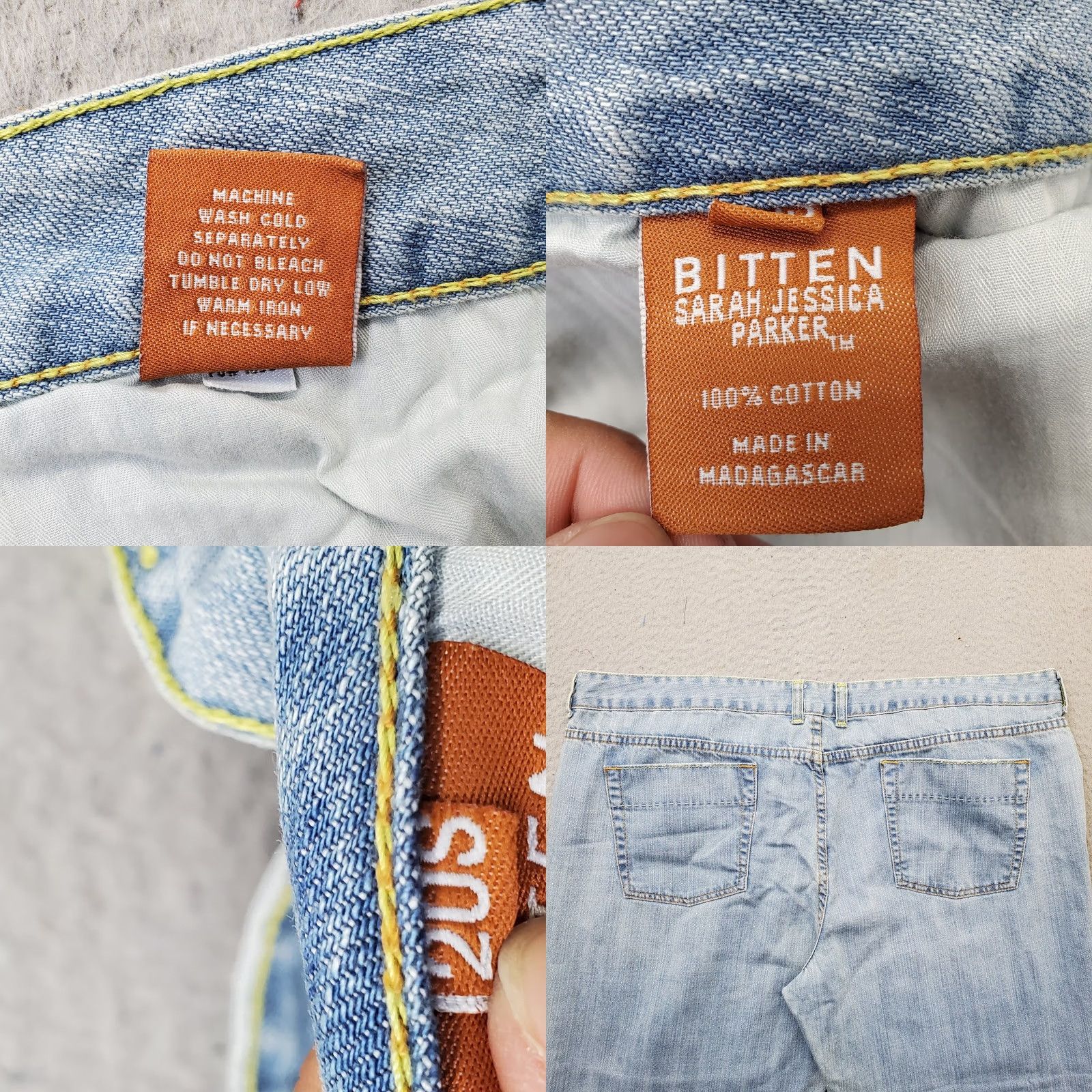 Parker Bitten by Sarah Jessica Parker Jeans Womens Size 20S Blue Denim Straight Leg Jeans Bluen Denim 29" Inseam 5-Pocket Womens Size 20 Regular Mens? Size 42" / US 20 - 8 Thumbnail