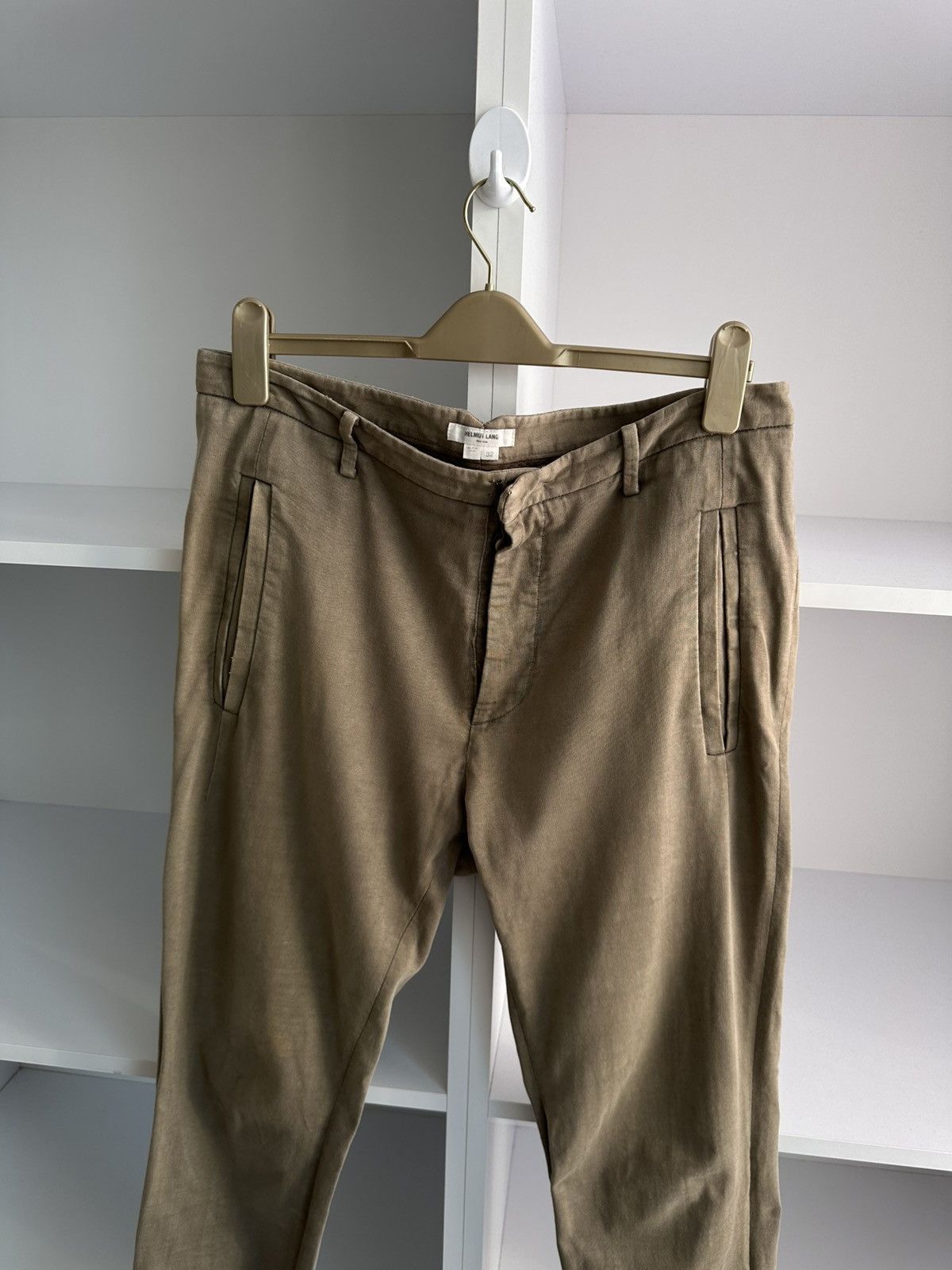 Helmut Lang Vintage Helmut Lang Light Brown 2000s Pants Size US 32 / EU 48 - 2 Thumbnail