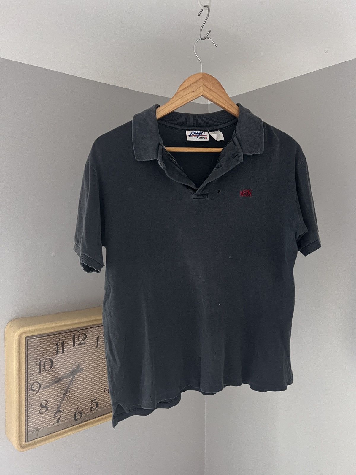 Vintage Vintage WEBN Polo Shirt Navy Size US M / EU 48-50 / 2 - 1 Thumbnail