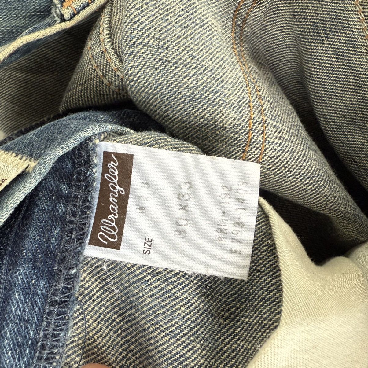Jean VINTAGE WRANGLER STRAIGHT FADED RUSTY JEAN DENIM PANTS Size US 31 - 15 Thumbnail