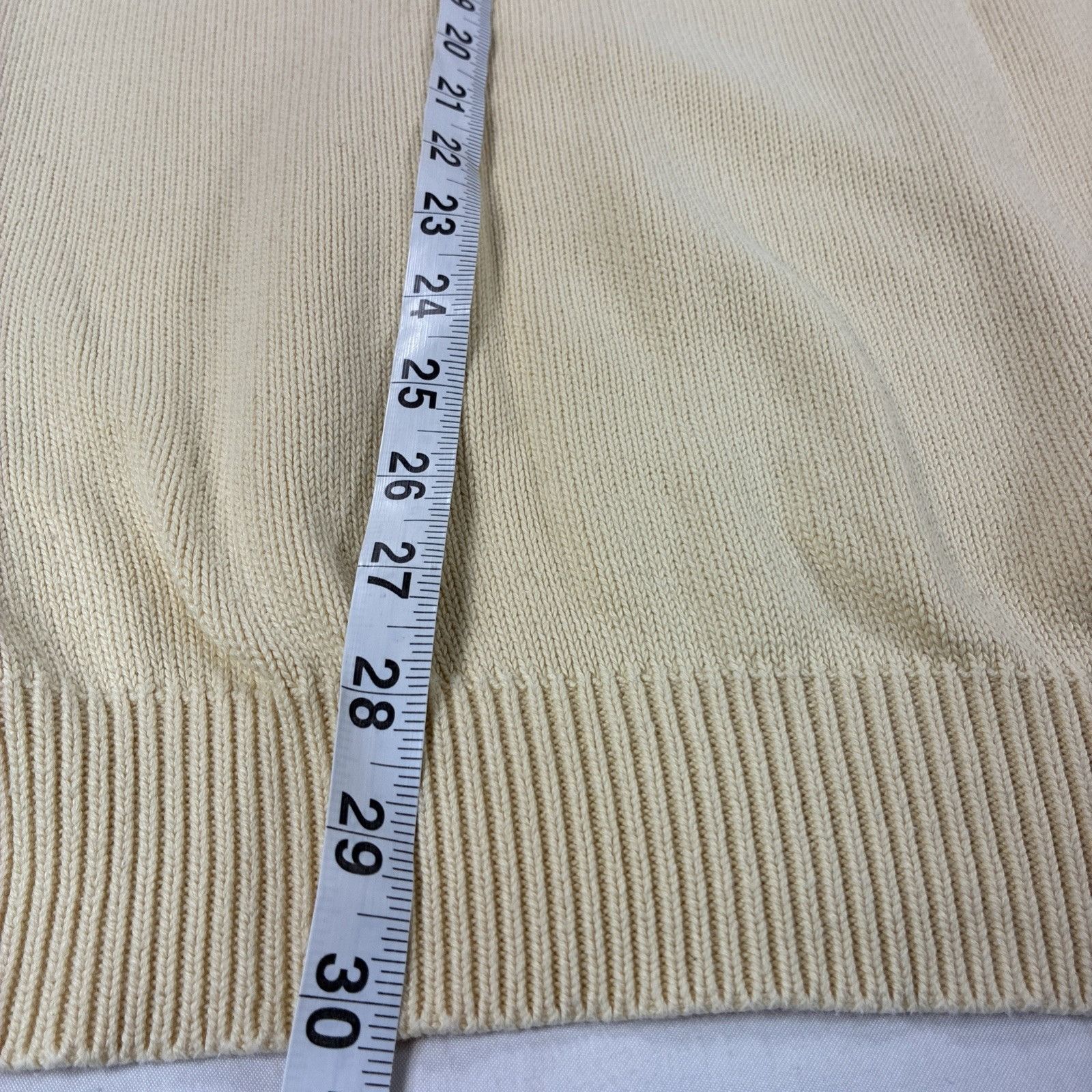 Nautica NAUTICA Knit Sweater Vest Men XXL Cream Cotton Ribbed Jumper ...
