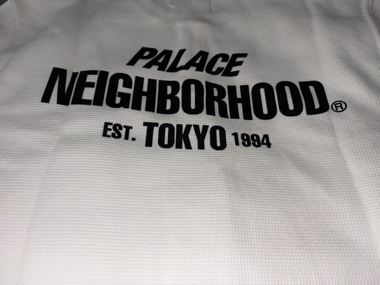 Palace Palace x Neighborhood Thermal Waffle Jersey White | Grailed