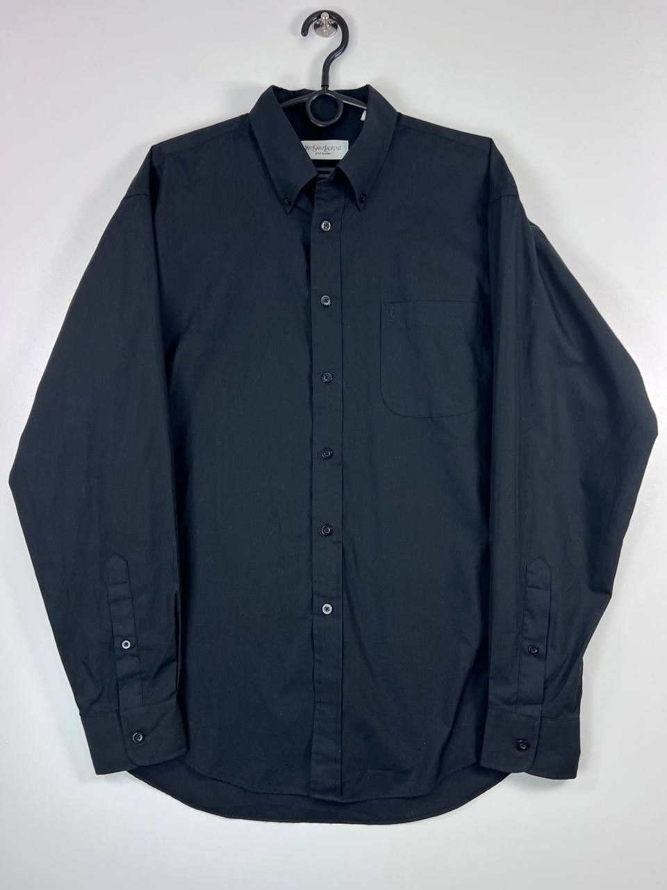 Yves Saint Laurent Black Shirt Long Sleeve Button Size 40/41