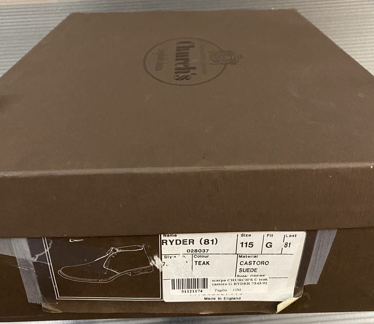 Church's Churchs 🏴󠁧󠁢󠁥󠁮󠁧󠁿 desert castoro suede Ryder chukka boots 12.5 NEW Size US 12.5 / EU 45-46 - 8 Thumbnail